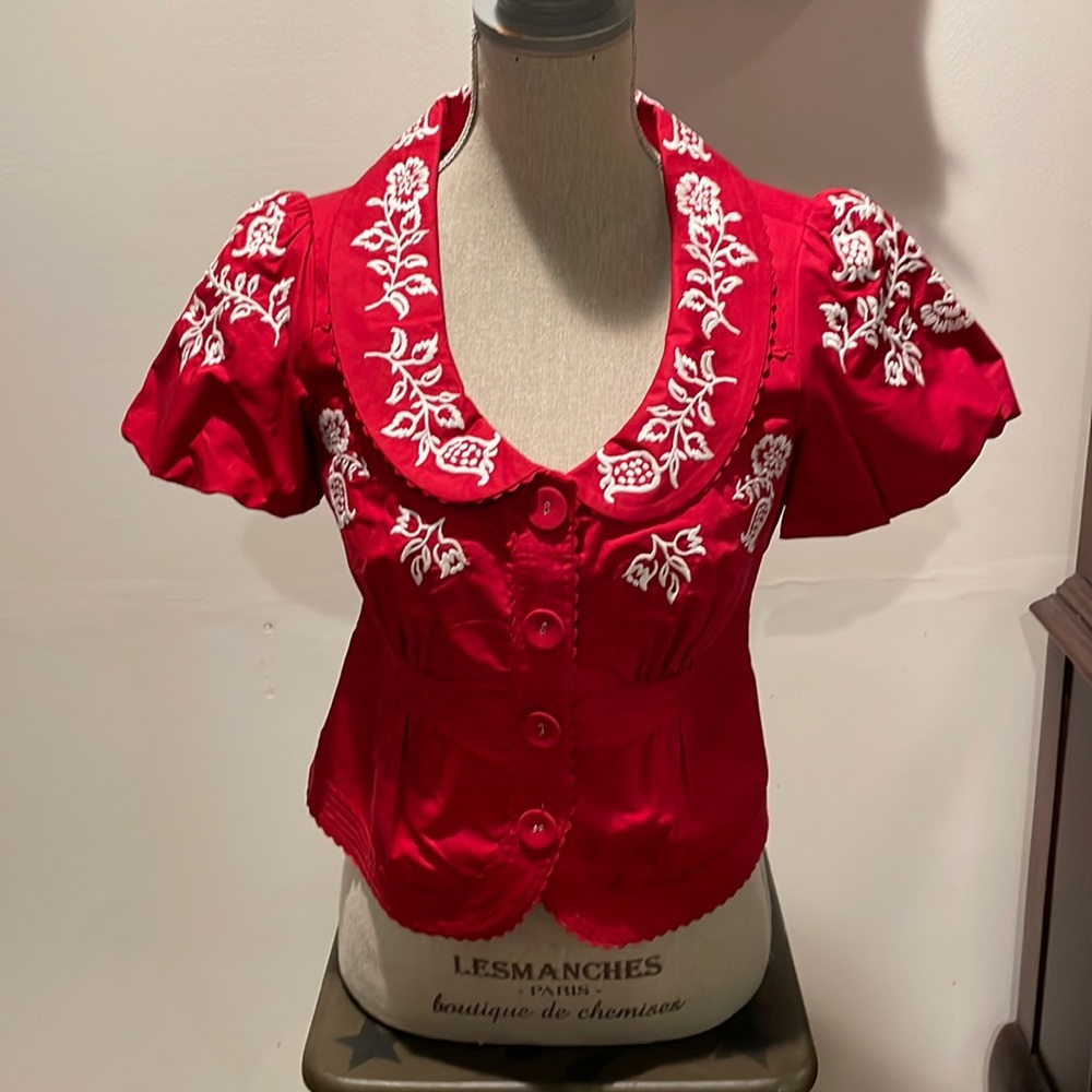 Anthropologie Elevenses top jacket size 4